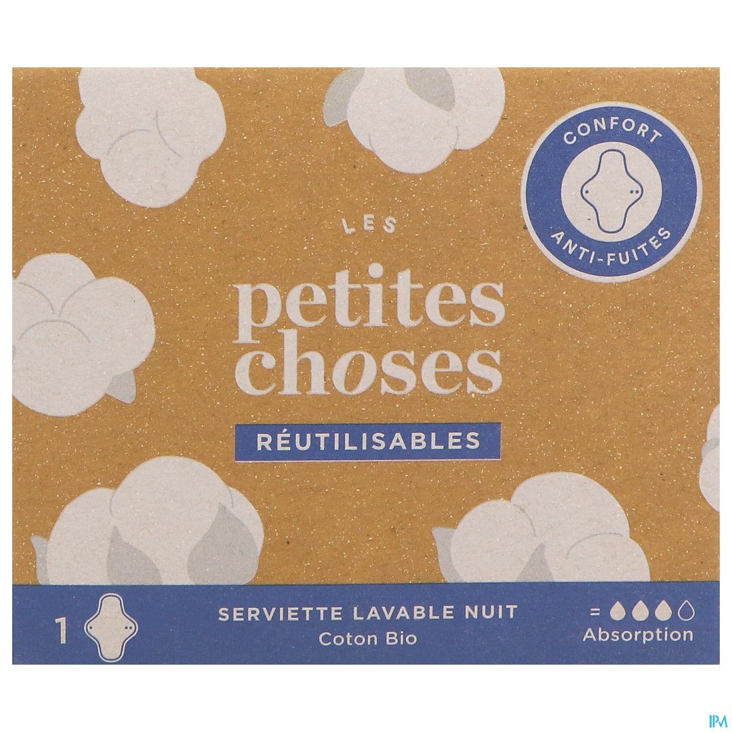 Les Petites Choses Serviette Periodique Lavable Coton Bio Nuit 1