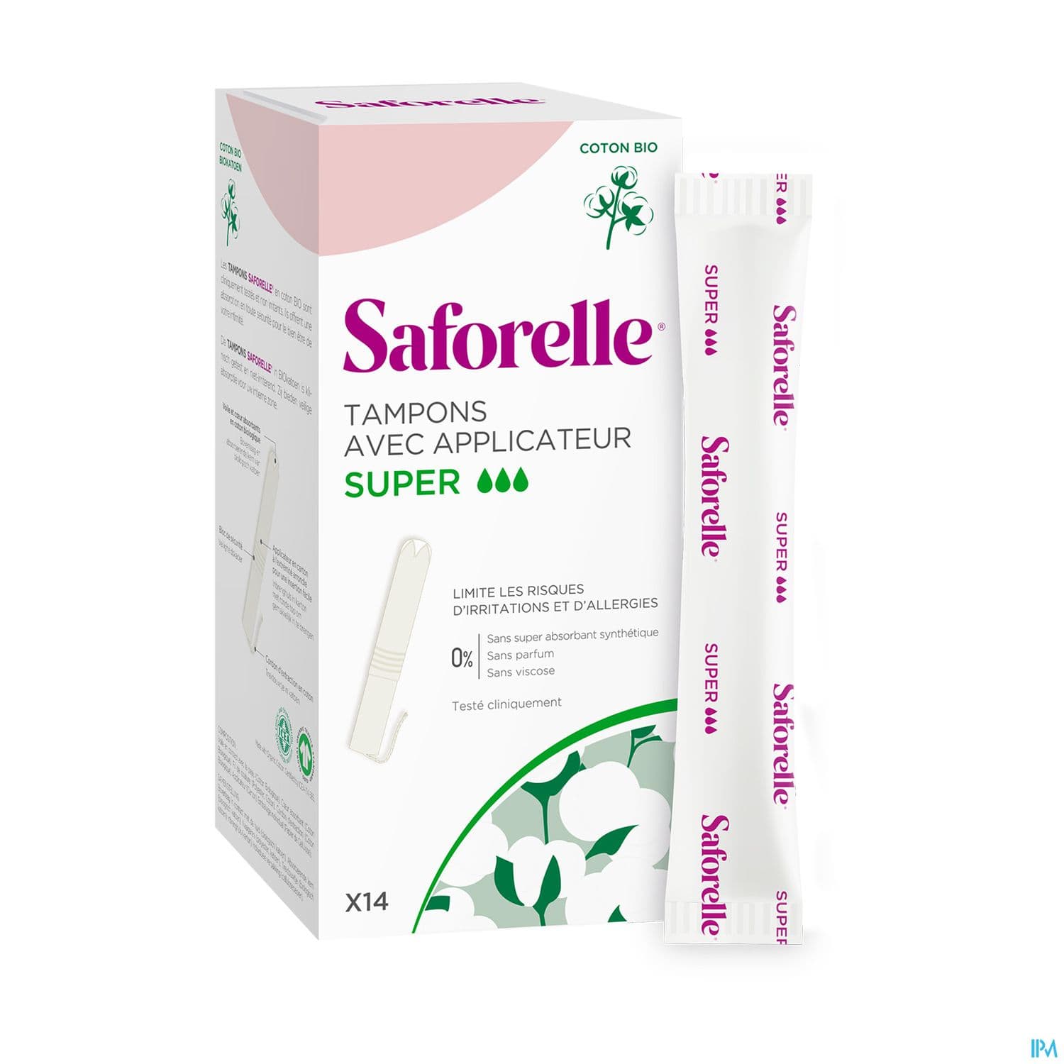 SAFORELLE TAMPON SUPER A/APPL 14