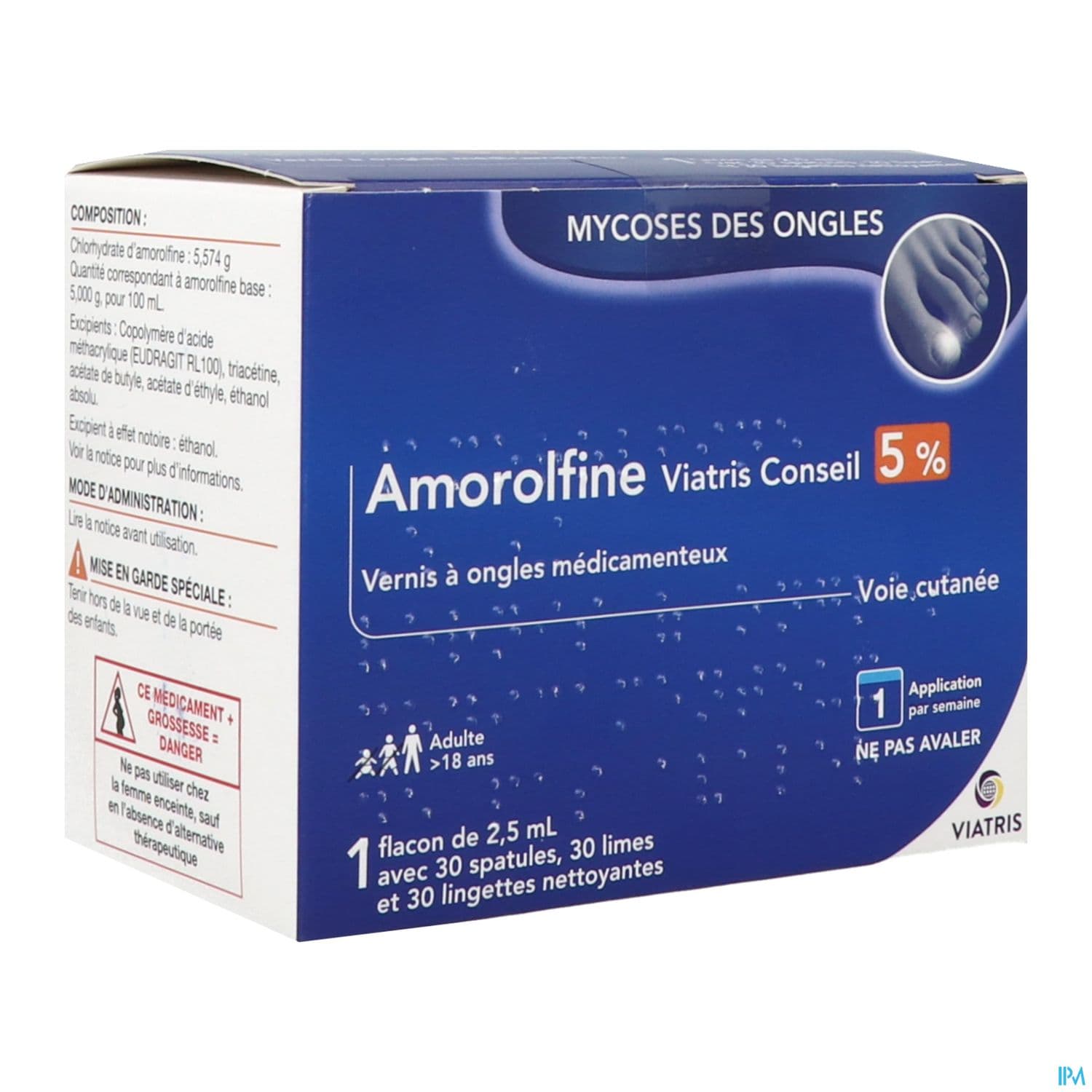 Amorolfine Viatris Conseil 5% Vernis Ongles 2ml5
