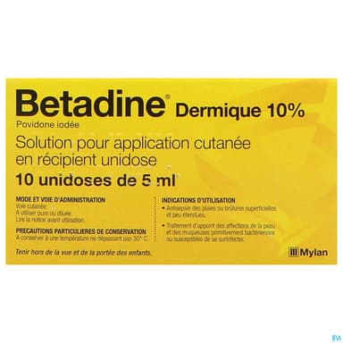BETADINE 10% SOL DERMIQUE 5ML 10
