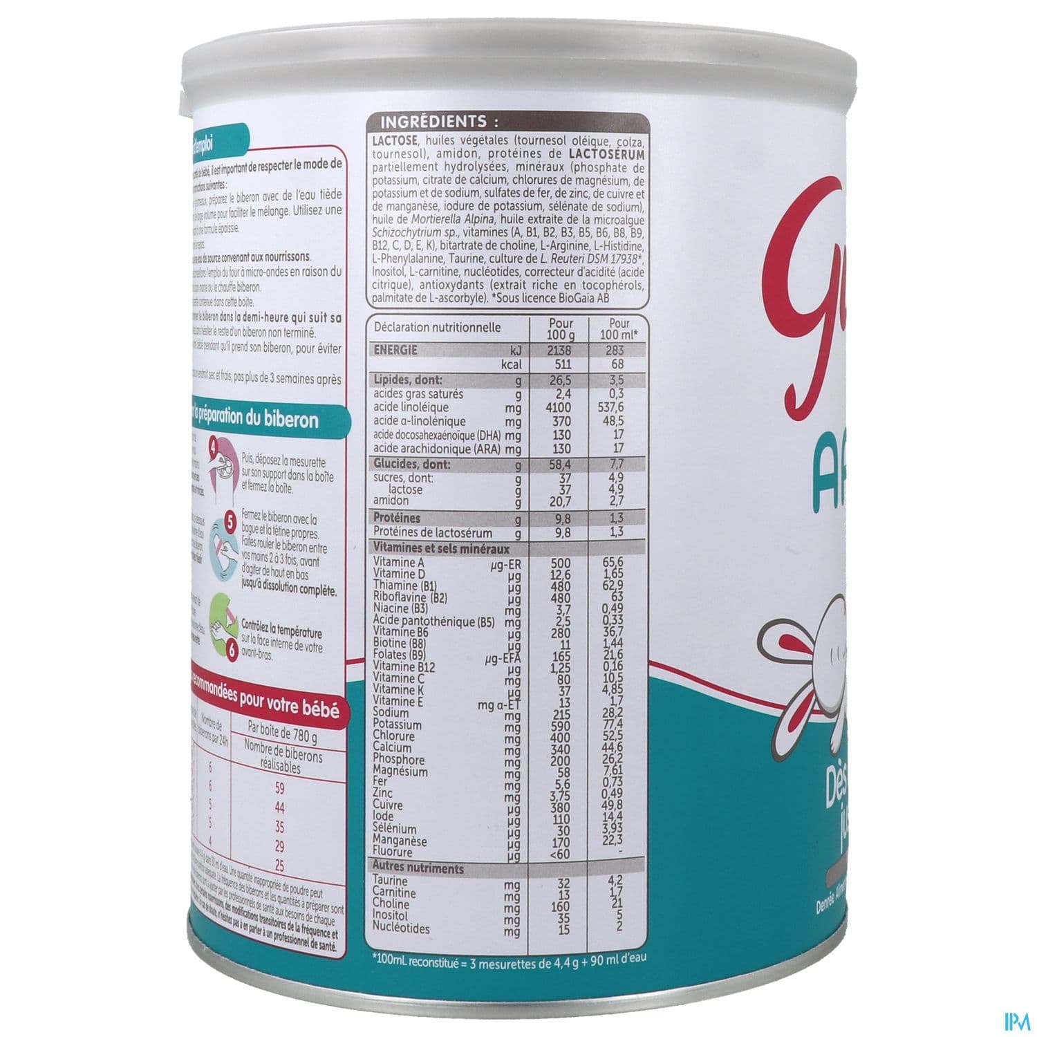 GUIGOZ EXPERT LAIT AR1 PDR 780G