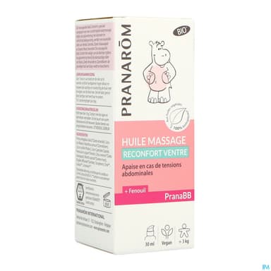 Pranarom Pranabb Huile De Massage Bio Reconfort Ventre 30ml