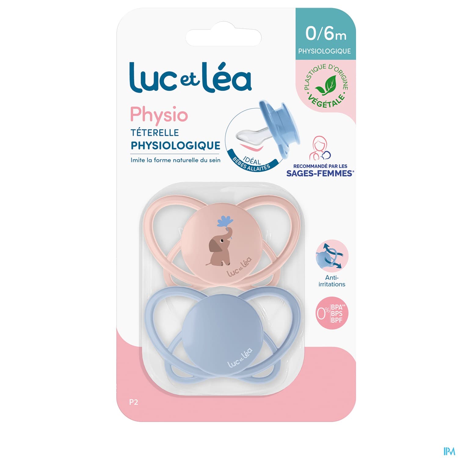 Luc Et Lea Sucette Physiologique 0/6m P2 X2