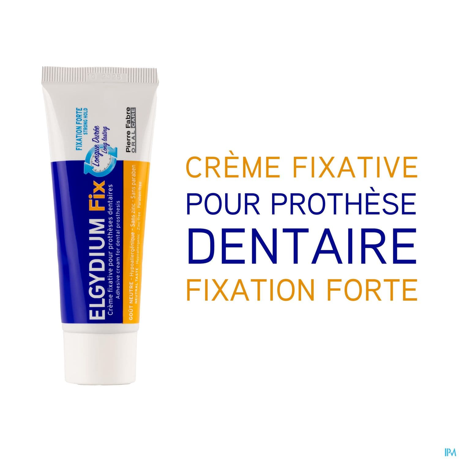 Elgydium Fix Fixation Forte Creme Fixative Gout Neutre 45g