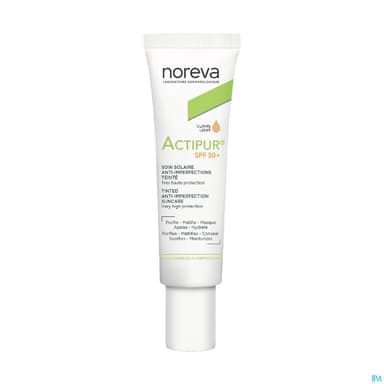 Noreva Actipur Soin Solaire Antiimperfections Spf50+ Teinte Claire 40ml