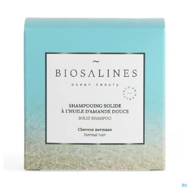 Biosalines Shampooing Solide Huile Amande Douce Cheveux Normaux 75g