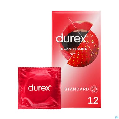 Durex Sexy Preservatif Fraise 12