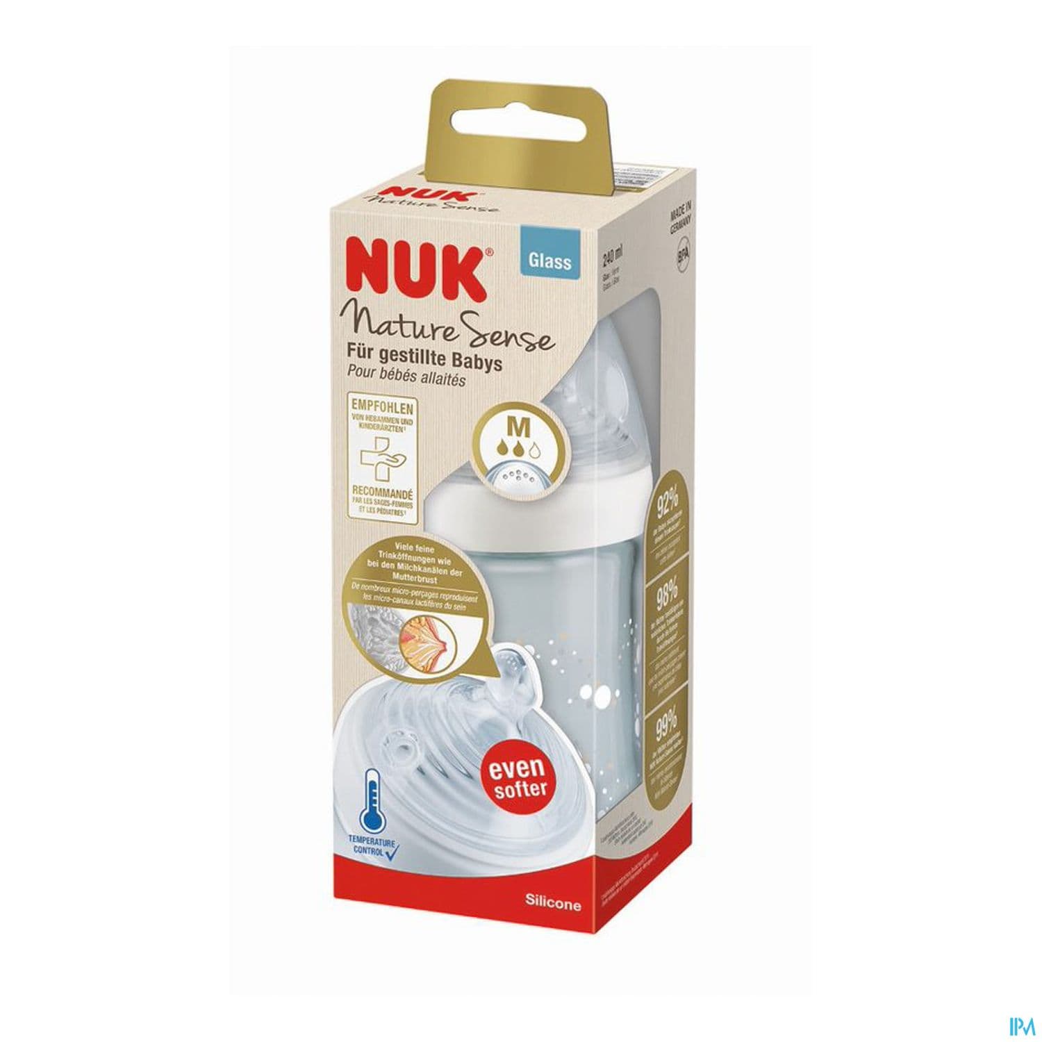 BIB NAT SENS TC 0-6M TM VERRE240ML — Pharmacie Du Chatelet - Orleans