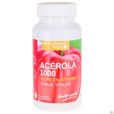 Nat Et Form Acerola 1000mg Comprime A Croquer 30