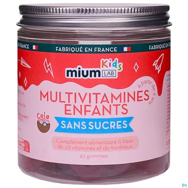 Mium Lab Multivitamines Sans Sucre Enfants Gummies 42