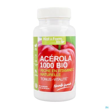 Nat Et Form Acerola 1000mg Bio Comprime A Croquer 30