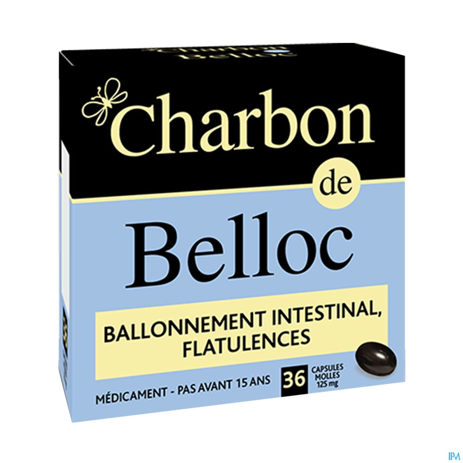 Charbon Belloc 125mg Capsule Molle Boite Metal 36