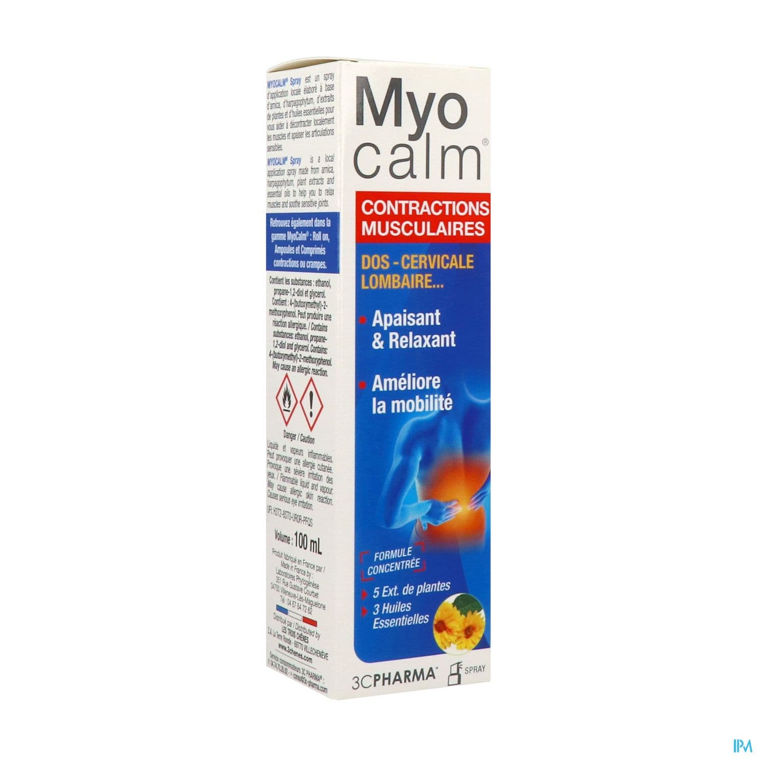 3c Pharma Myocalm Contractions Musculaires Spray 100ml