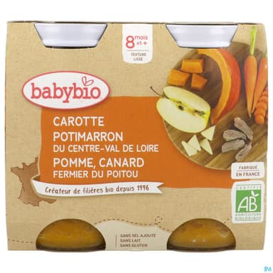 BABYBIO MENU LEGU/CANAR FERM2X200G