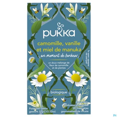 Pukka Infusion Camomille Vanille Miel De Manuka Bio Sachet 20