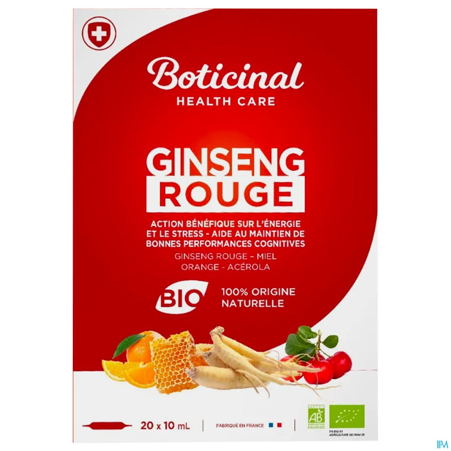 Boticinal Ginseng Rouge Bio Ampoule 10ml 20