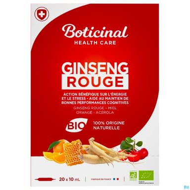 Boticinal Ginseng Rouge Bio Ampoule 10ml 20