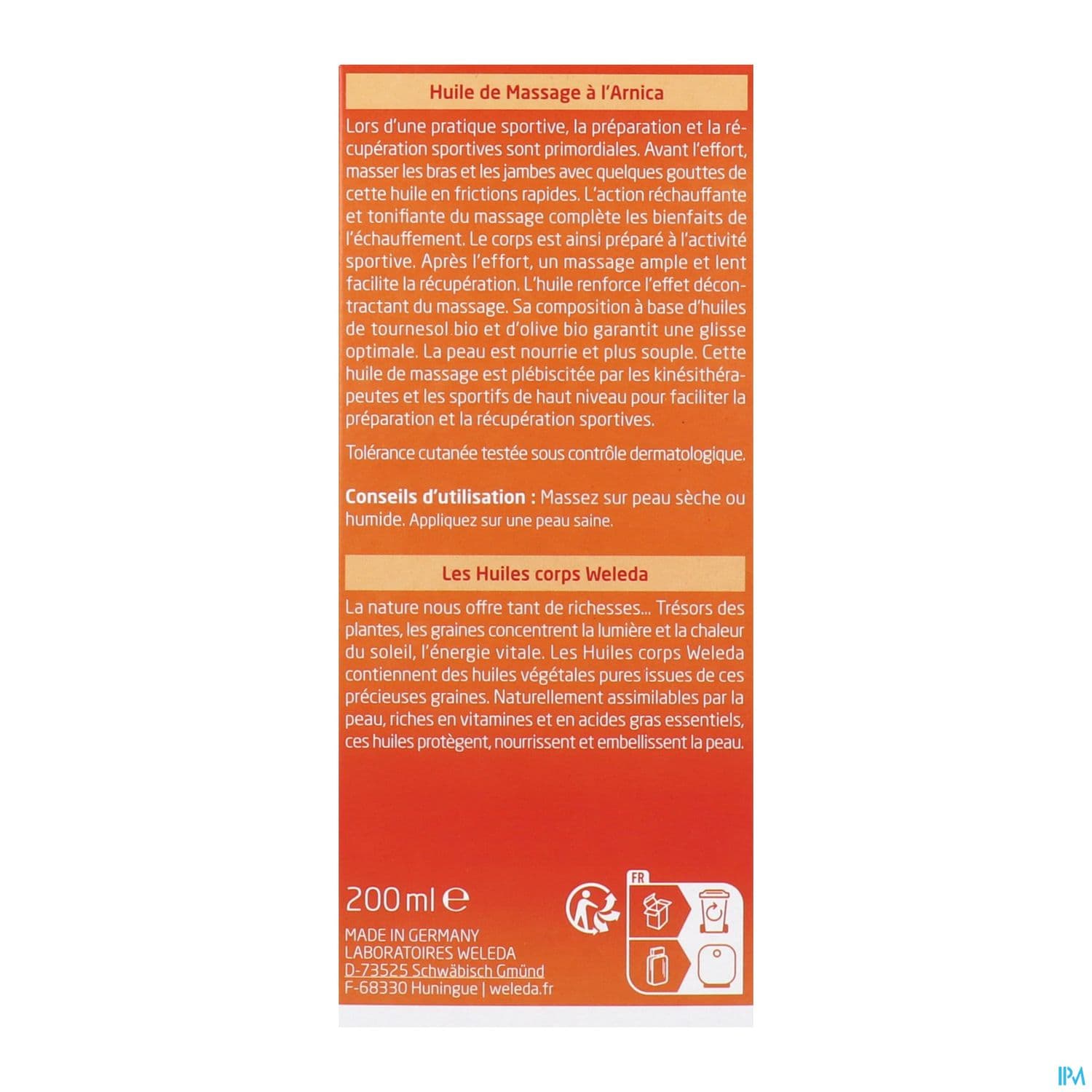 WELEDA HLE MASSAG ARNICA 200ML