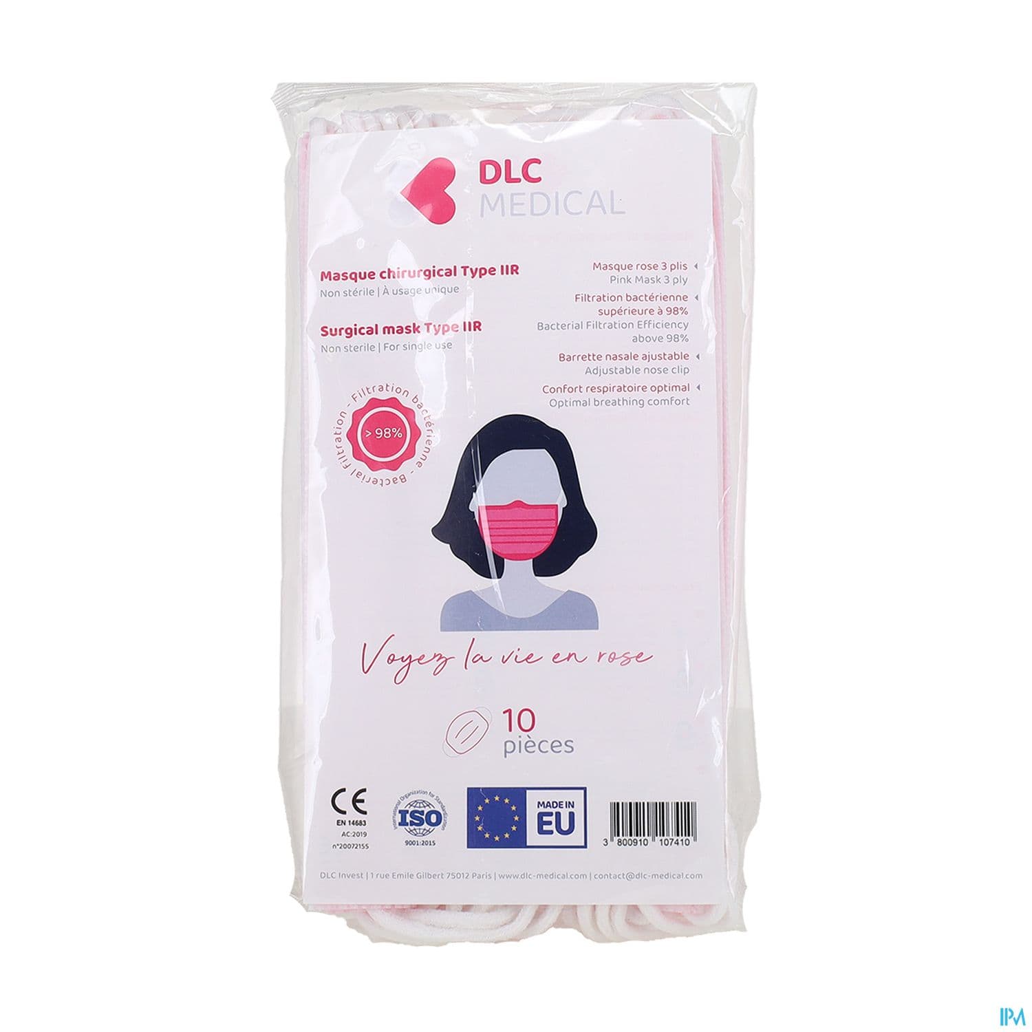 DLC MEDICAL MASQ CHIR ROSE X10