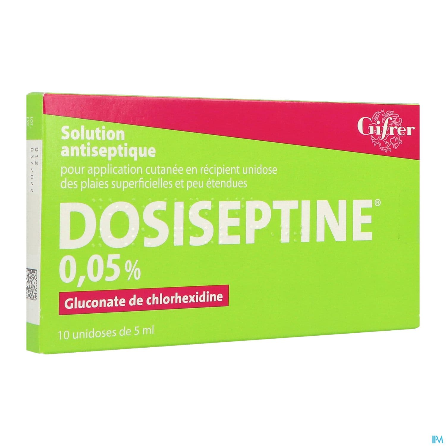 DOSISEPTINE 0,05% SOL DOSE 5ML 10