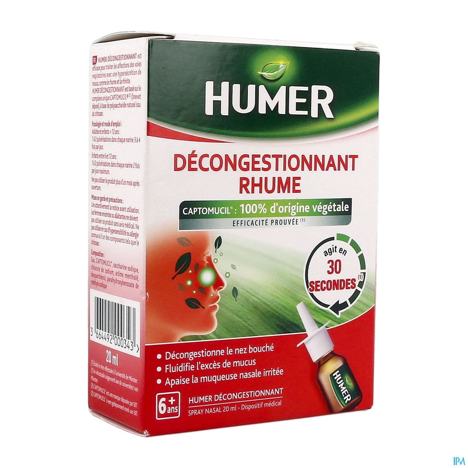 HUMER DECONGESTIONNANT SPR 20ML