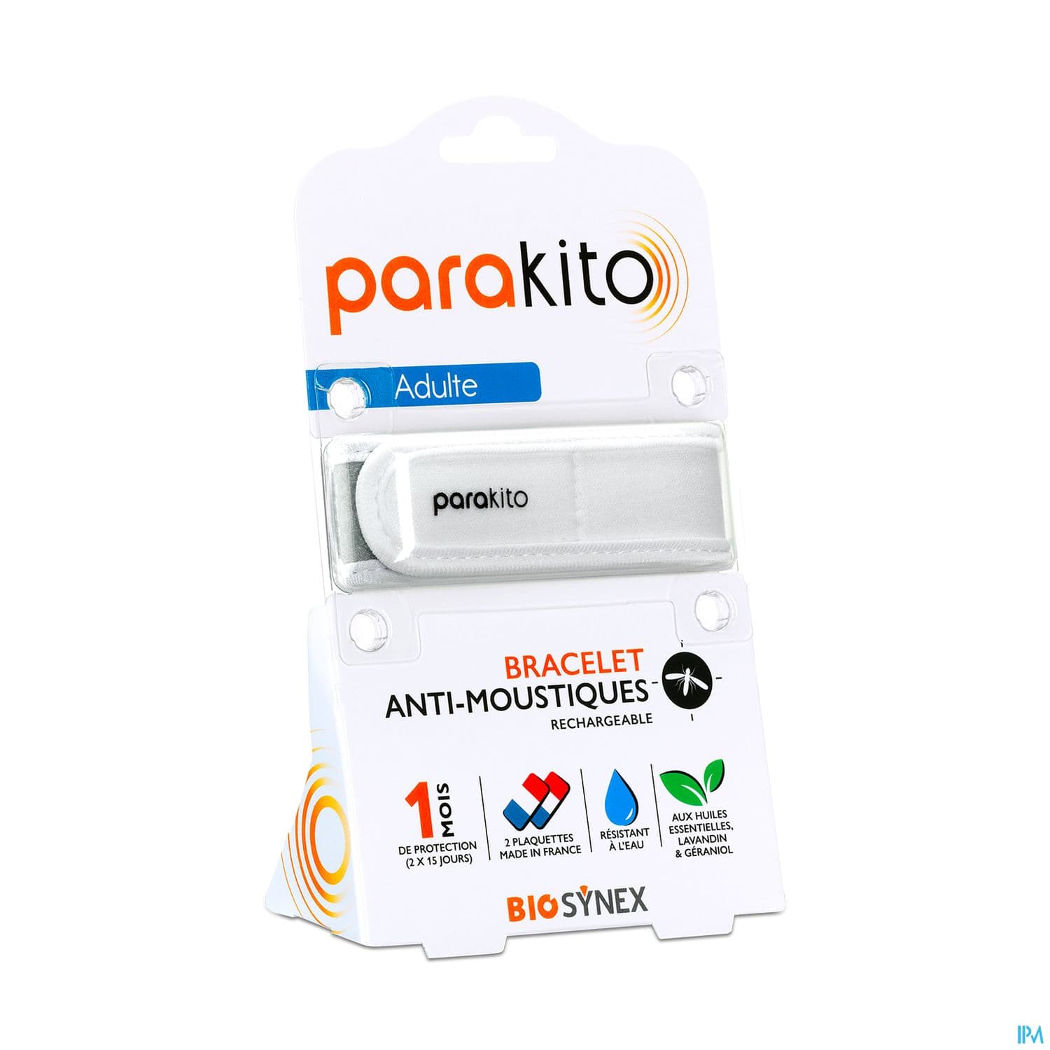 Parakito Bracelet Antimoustique Rechargeable Adulte Color Blanc