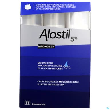 Alostil 5% Mousse Pour Application Cutanee 60g X3