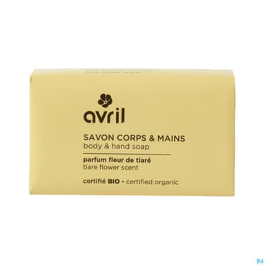 Avril Savon Corps Et Mains Fleur De Tiare Bio 100g