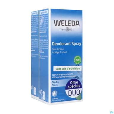 WELEDA DEOD 24H SAUGE SPR 100MLX2