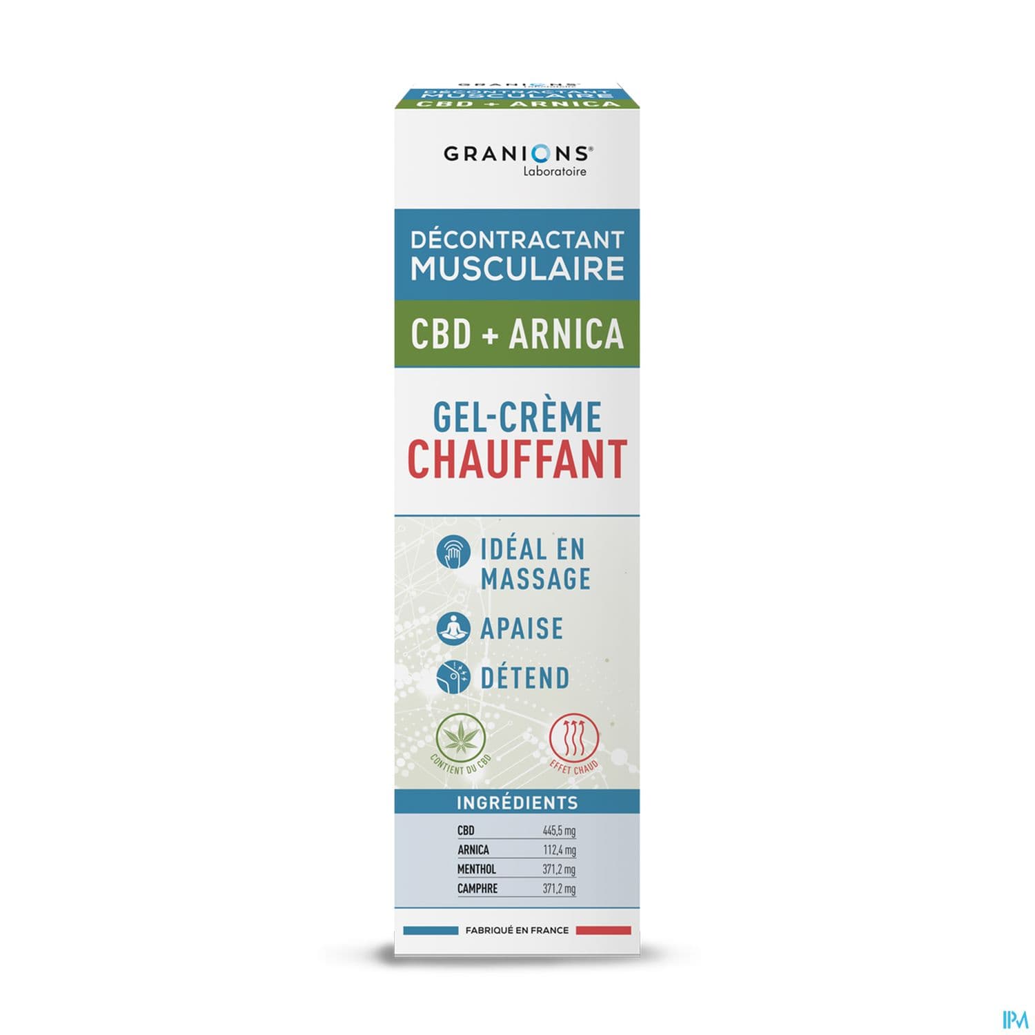 Granions Decontractant Musculaire Gel Creme Chauffant Cbd + Arnica 75ml