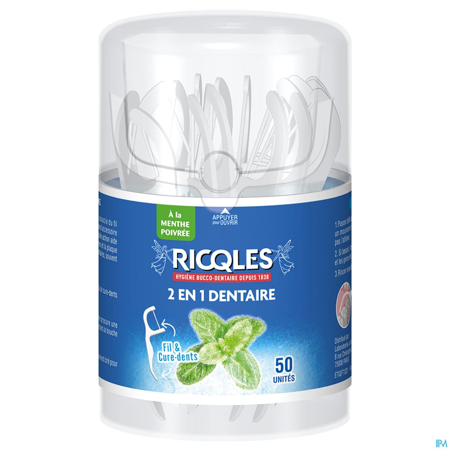 RICQLES FIL DENTAIRE 2EN1 X50