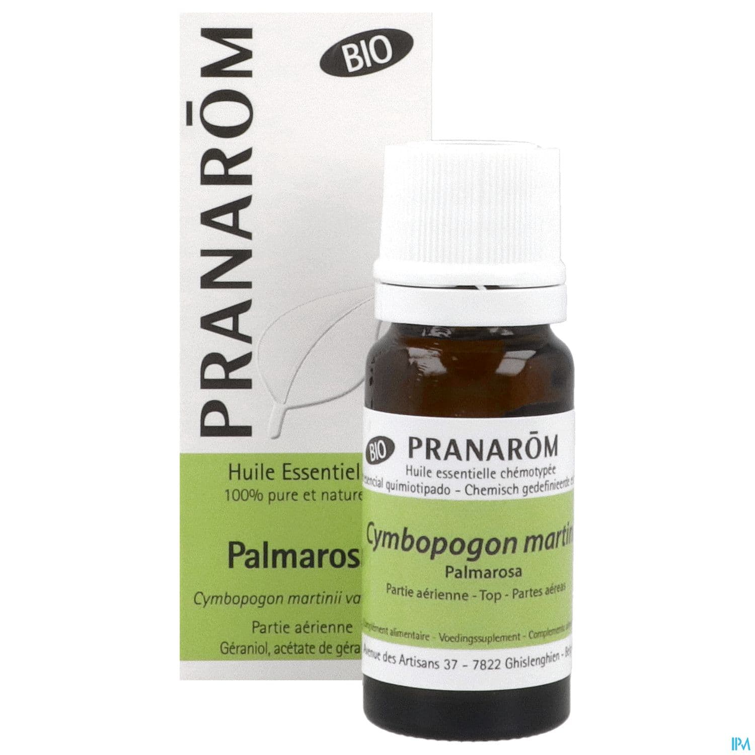 Pranarom Huile Essentielle Bio Palmarosa Partie Aerienne 10ml