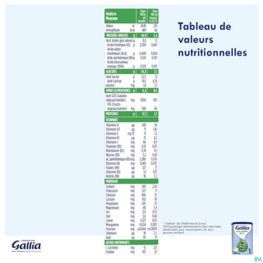 GALLIA CALISMA 1 LAIT PDR BIO800G