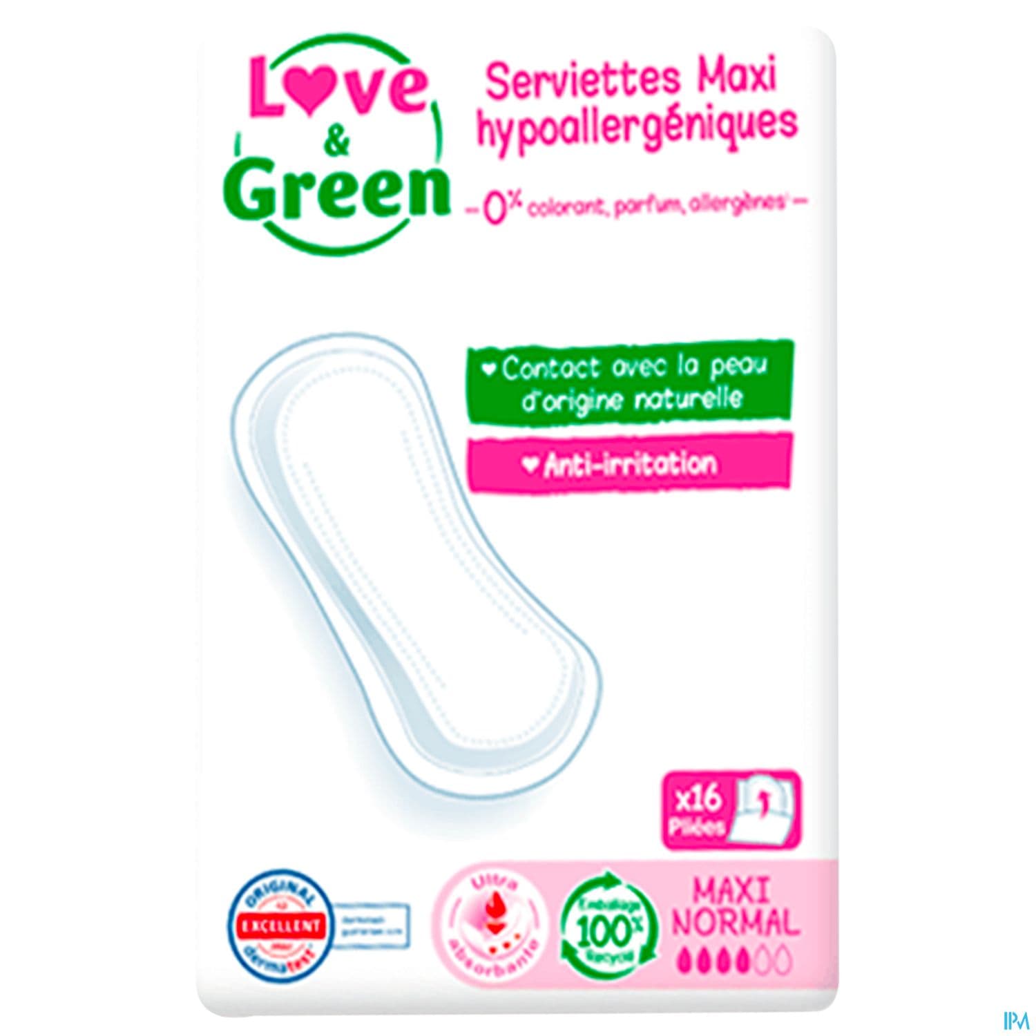 LOVE&GREEN SERVIET MAXI NORMAL 16