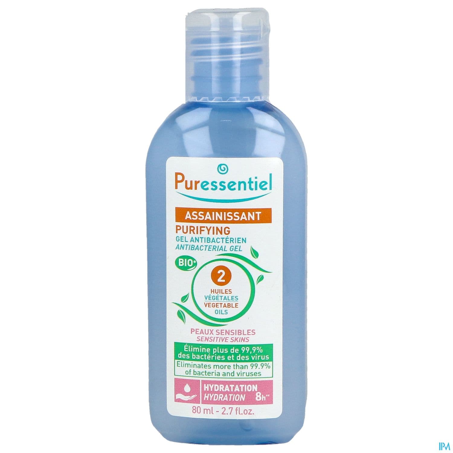 PURESSENTIEL GEL HYDR/ALC SENS80ML