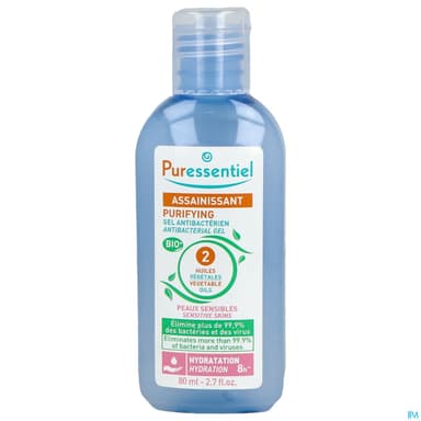 PURESSENTIEL GEL HYDR/ALC SENS80ML
