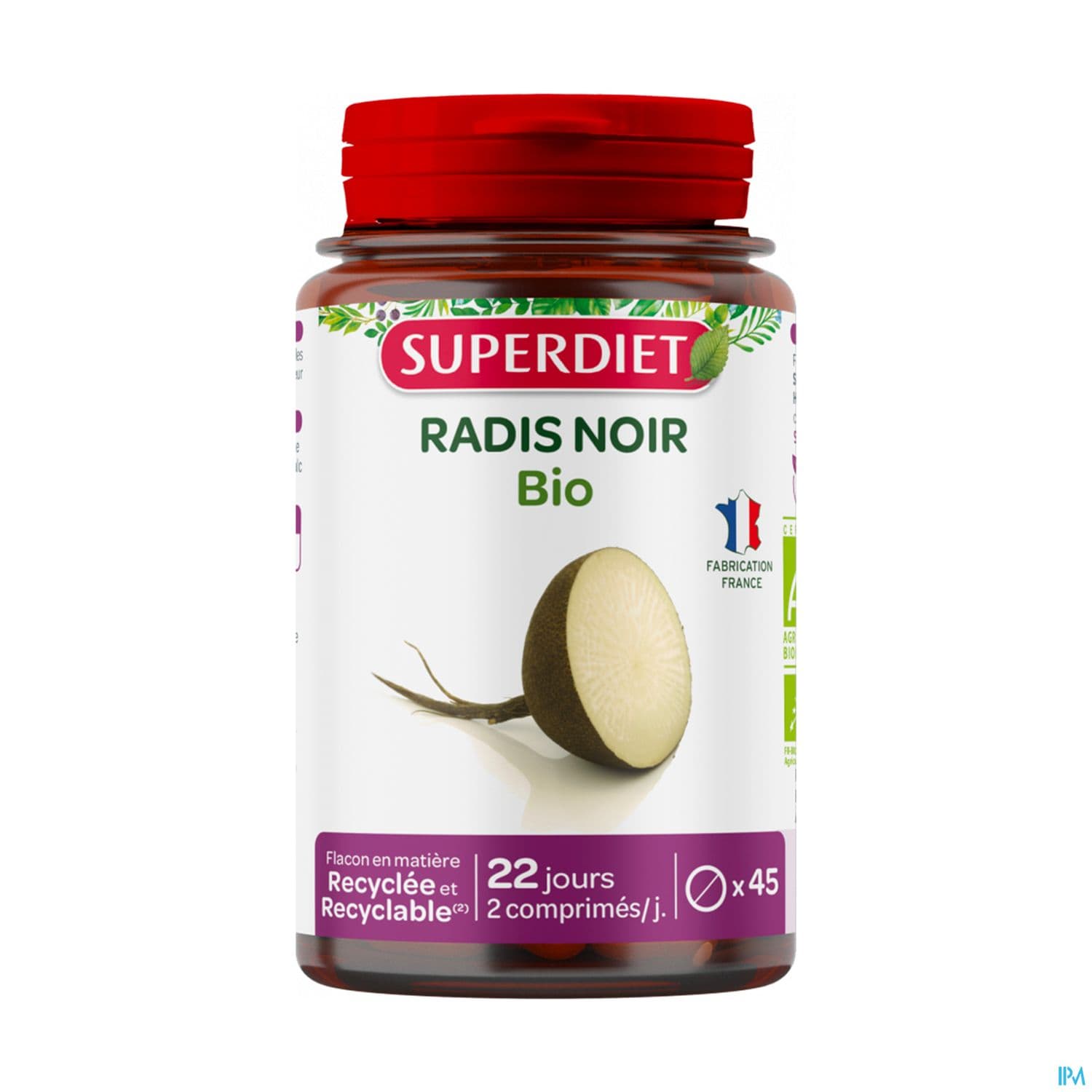 Superdiet Radis Noir Bio Comprime 45