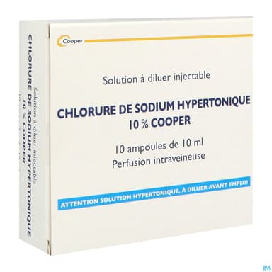 Cooper Sodium Chlorure 10% Solution Injectable 10ml 10
