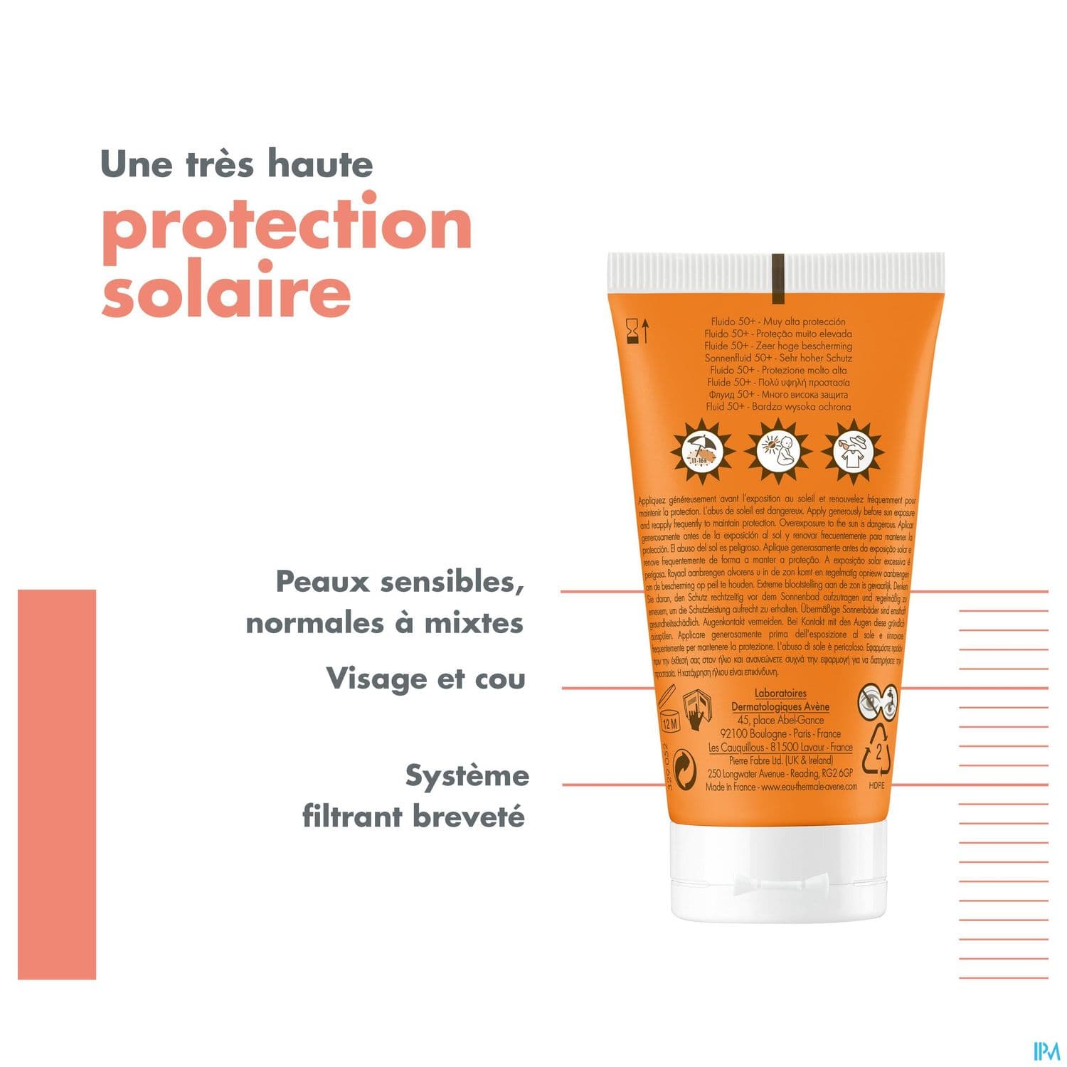 AVENE SOL SPF50+ FLUIDE 50ML