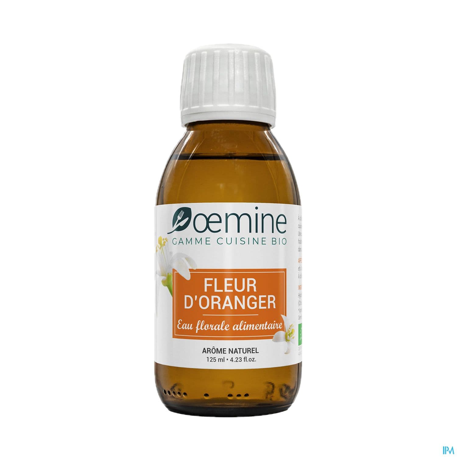 Oemine Eau De Fleur D'oranger Alimentaire Biologique 125ml