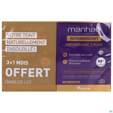 Vitavea Manhae Autobronzant Gelule 60 X2
