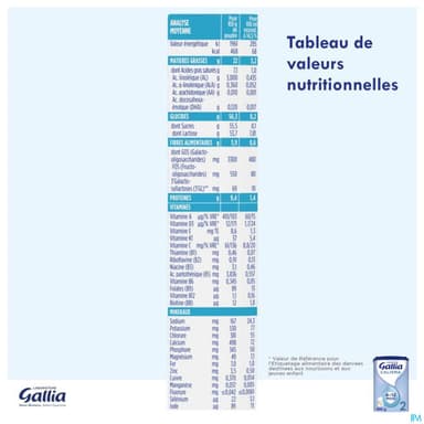GALLIA CALISMA 2 LAIT PDR 830G