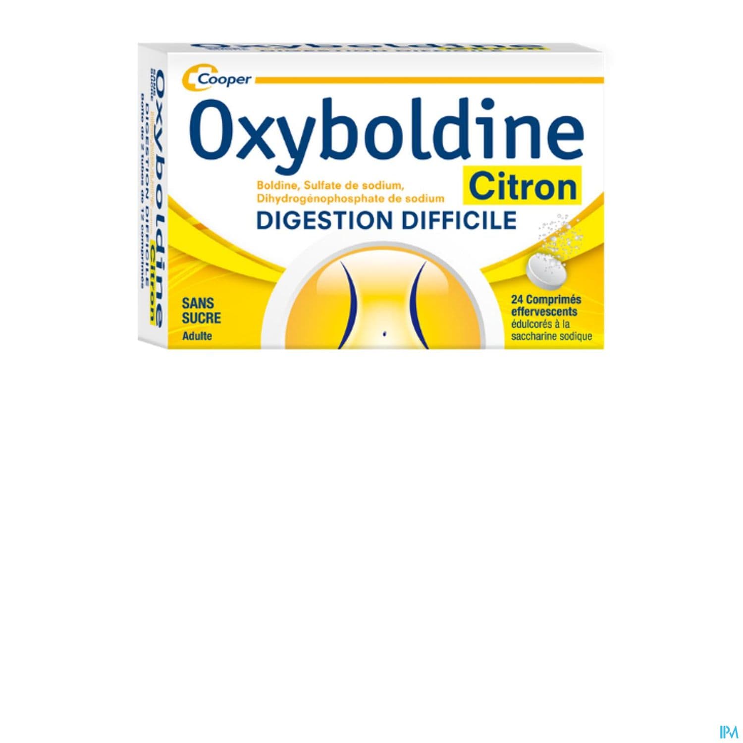 Cooper Oxyboldine Citron Sans Sucre Comprime Effervescent 24