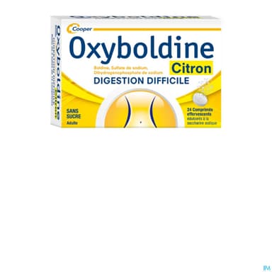Cooper Oxyboldine Citron Sans Sucre Comprime Effervescent 24