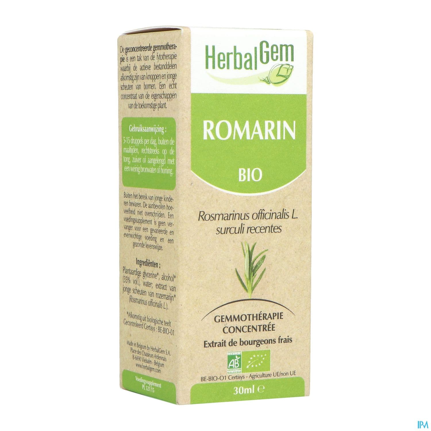 Herbalgem Romarin Jp Bourgeon Macerat Gly Bio 30ml