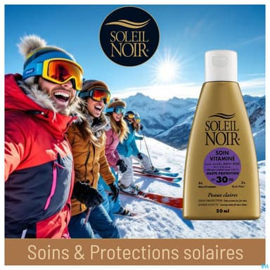 Soleil Noir Soin Vitamine Ip 30 Haute Protection 50ml