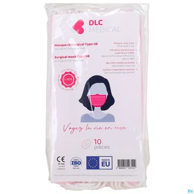 DLC MEDICAL MASQ CHIR ROSE X10