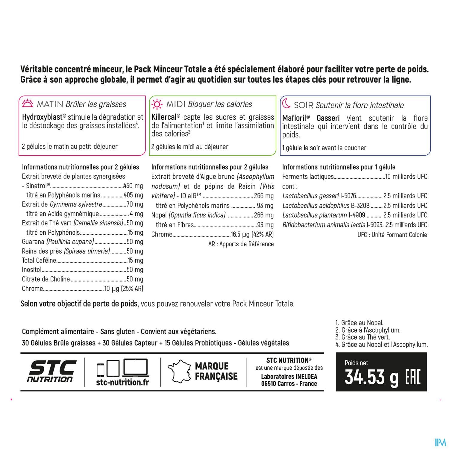 STC PACK MINCEUR TOTAL CURE 15J