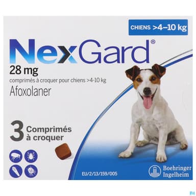 NEXGARD CHIEN M 4-10KG CP 3