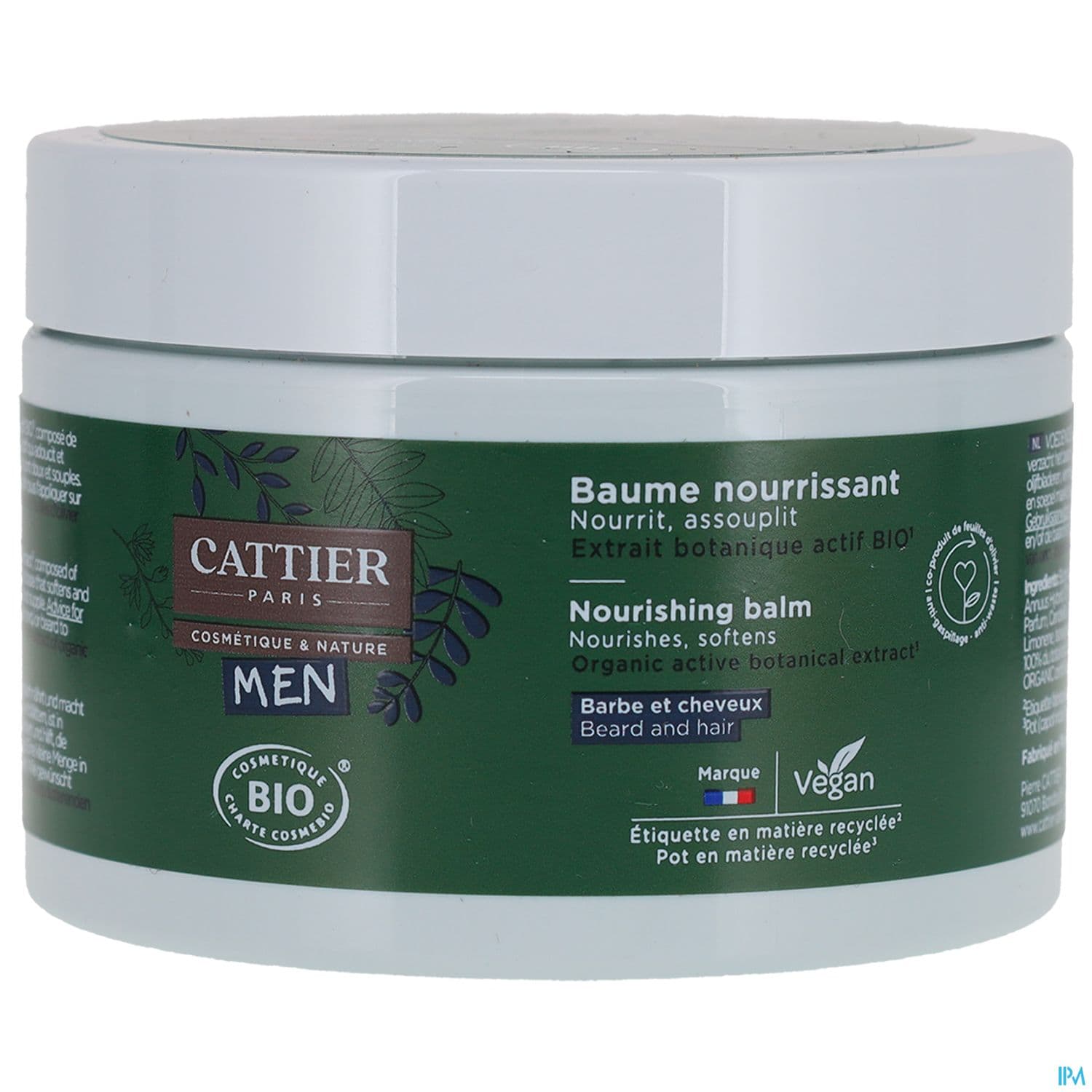 Cattier Men Baume Nourrissant Barbe Cheveux Bio 90g